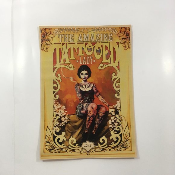 Freakshow Circus Poster Tattoo Girl Freak Show Carnival Vintage Style Art Print - Picture 5 of 8